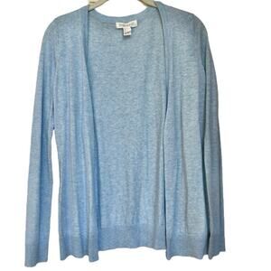Forever 21 Light Blue Heather V-Neck Cardigan Small
